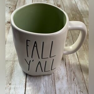 Rae Dunn Fall Y'all Mug - Cream with Green Interior